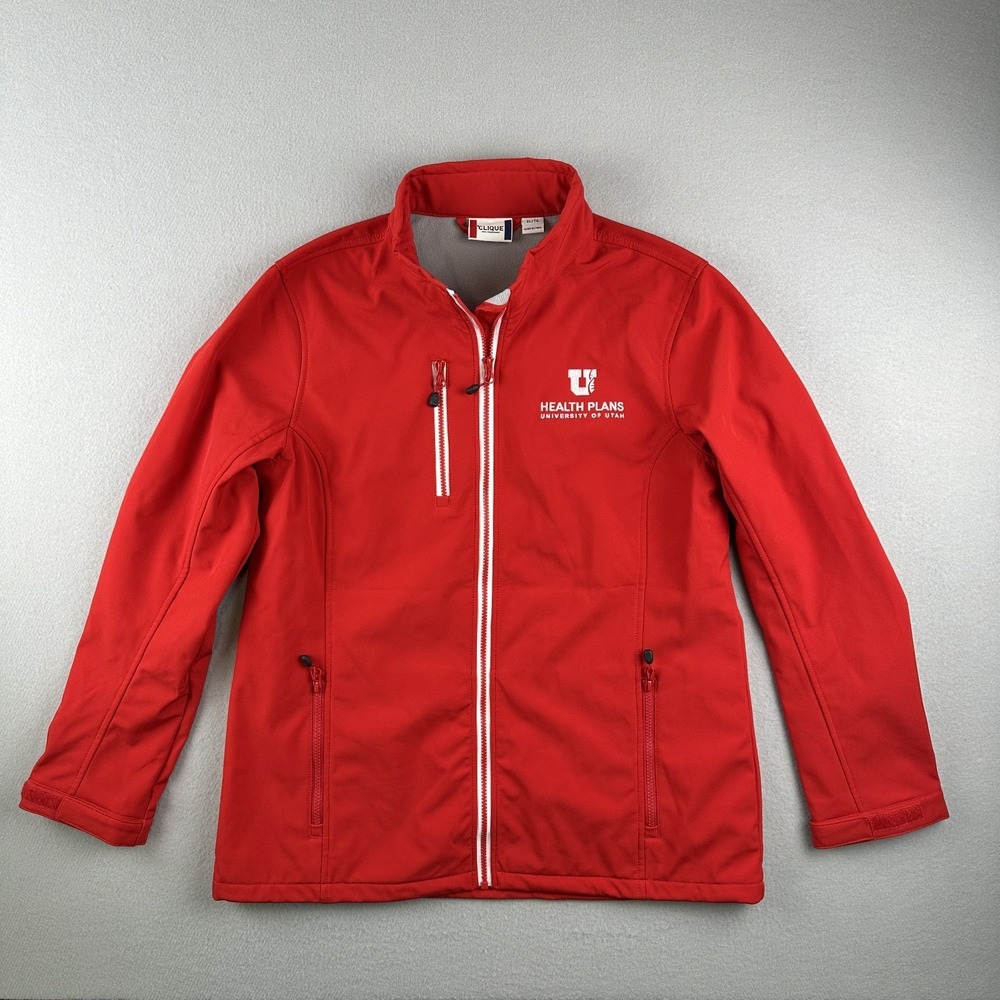 Clique Red Soft Shell Jacket Women's XL Health Plans University of Utah